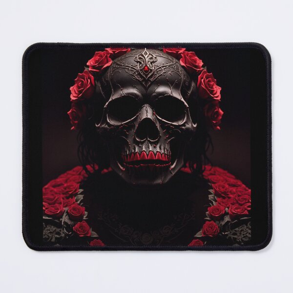Item preview, Human skull made of red roses designed and sold by Fantasymachine.