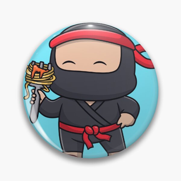 Item preview, Cute Ninja Eating Spaghetti with Fork Cartoon Vector Icon Illustration designed and sold by hjian8219.