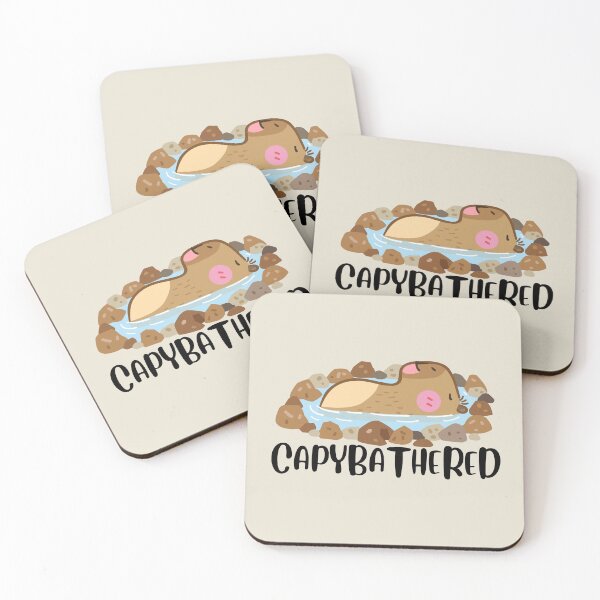 Item preview, Cant Be Bothered Pun Capybara Lover Sunbathing designed and sold by SunfullyYours.