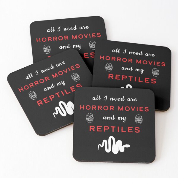 Item preview, All I need are Horror Movies and Reptiles Snake Version designed and sold by HauntedHerps.