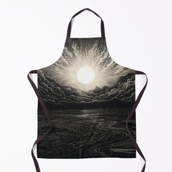Item preview, Black and white radial sunset print designed and sold by dcrc.