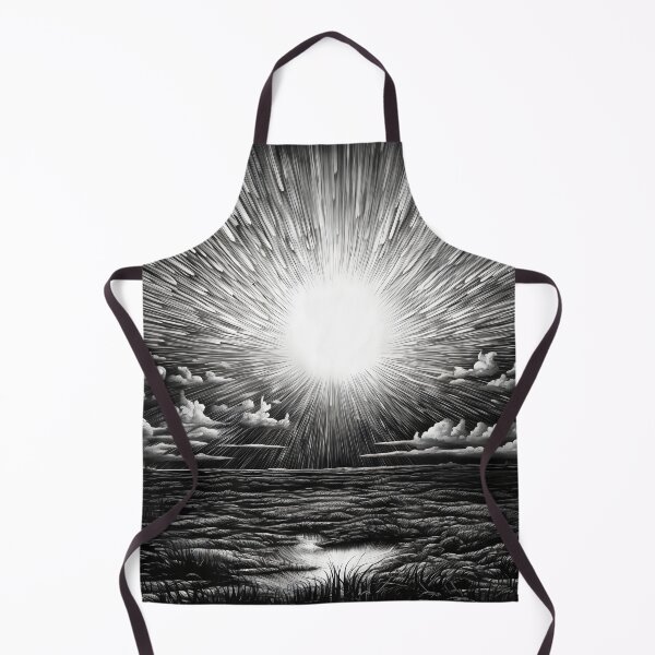 Item preview, black and white radial sunset print designed and sold by dcrc.
