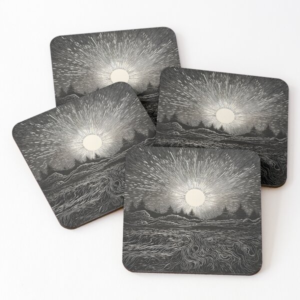Item preview, black and white radial sunset print designed and sold by dcrc.