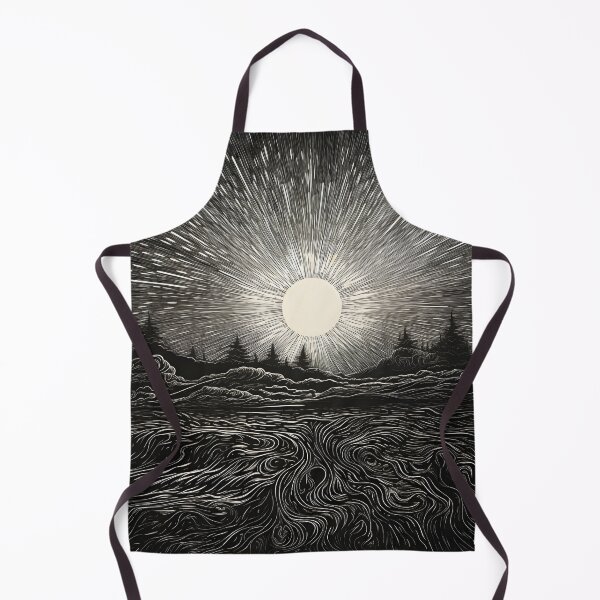 Item preview, black and white radial sunset print designed and sold by dcrc.
