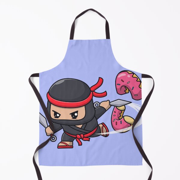 Item preview, Cute Ninja Slashing Donut with Kunai Knife Cartoon Vector Icon Illustration designed and sold by hjian8219.