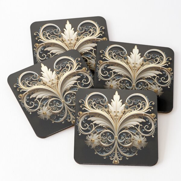 Item preview, ornate filigree decorative print designed and sold by dcrc.
