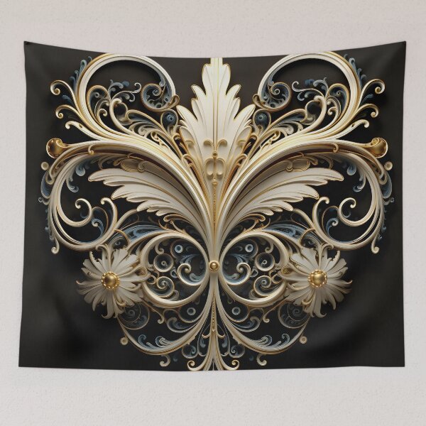 Item preview, ornate filigree decorative print designed and sold by dcrc.