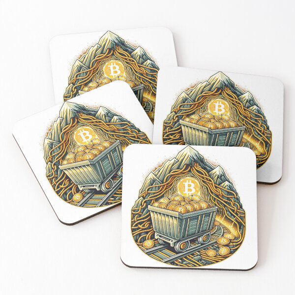 Item preview, BTC mine in the digital mountains designed and sold by printflowcanvas.