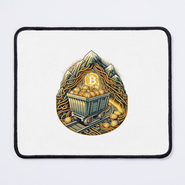 Item preview, BTC mine in the digital mountains designed and sold by printflowcanvas.