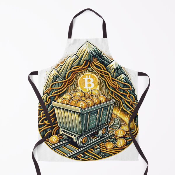 Item preview, BTC mine in the digital mountains designed and sold by printflowcanvas.