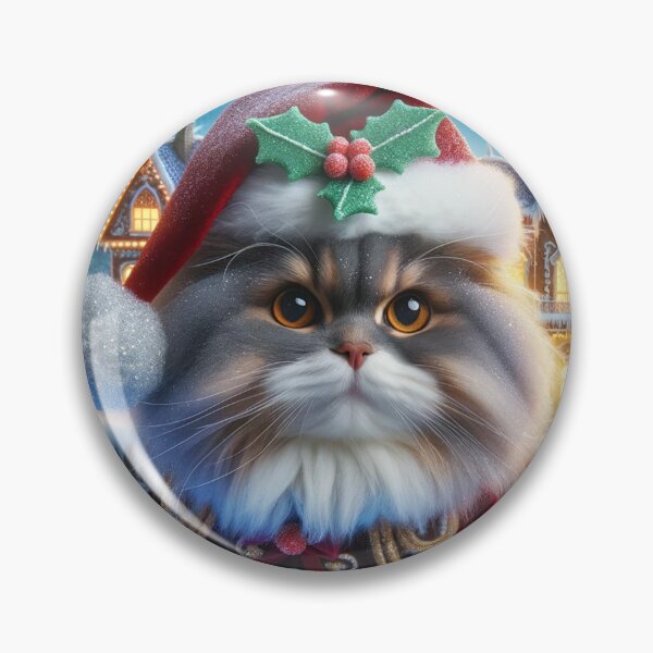 Item preview, Christmas British Longhair Cat In A Winter Wonderland designed and sold by ZenEverAI.