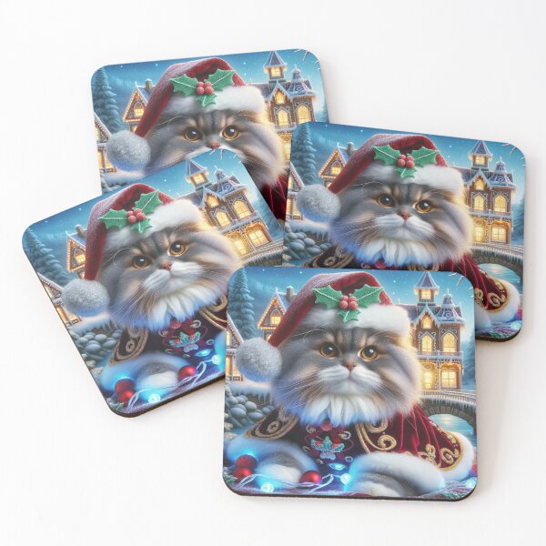 Item preview, Christmas British Longhair Cat In A Winter Wonderland designed and sold by ZenEverAI.