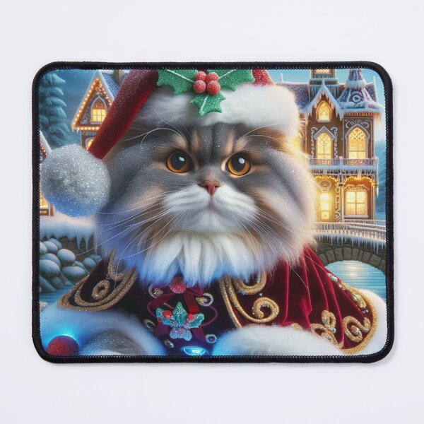 Item preview, Christmas British Longhair Cat In A Winter Wonderland designed and sold by ZenEverAI.