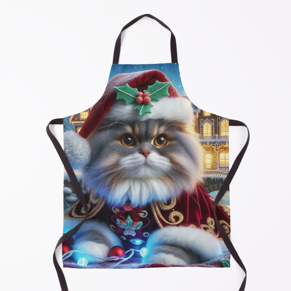 Item preview, Christmas British Longhair Cat In A Winter Wonderland designed and sold by ZenEverAI.
