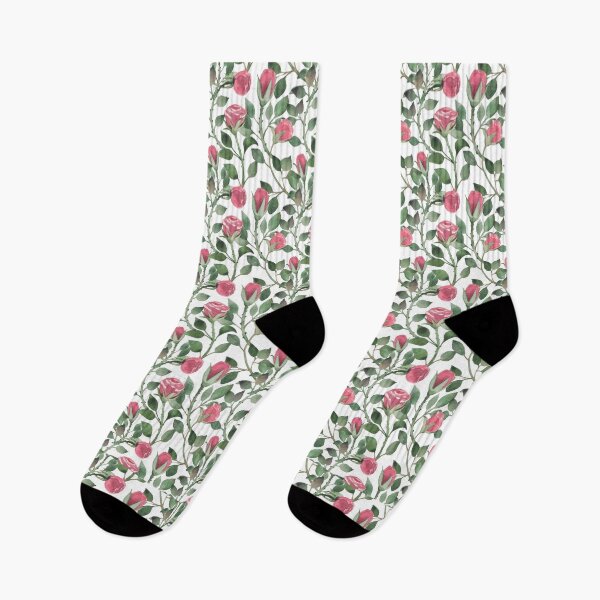 Item preview, Little Blue Flowers S | Pink roses with thorns pattern designed and sold by CircinusStore.