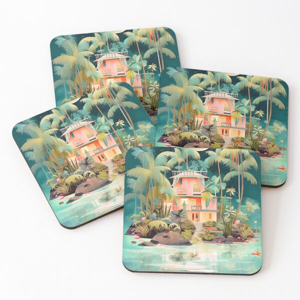 Item preview, House on Tropical Jungle Island designed and sold by Bomba Visual.