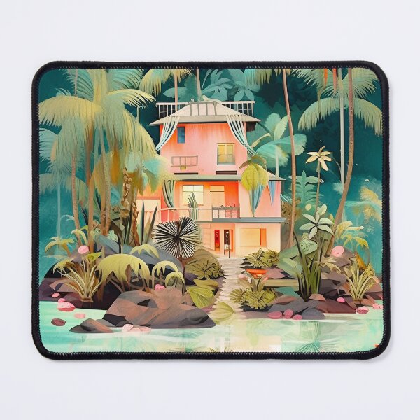 Item preview, House on Tropical Jungle Island designed and sold by Bomba Visual.