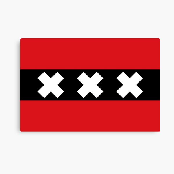 Item preview, Flag of Amsterdam, red background designed and sold by Alma-Studio.