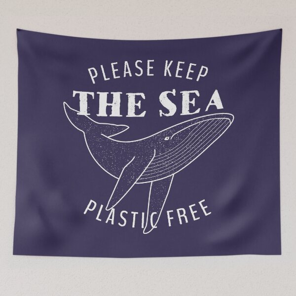 Item preview, Please Keep the Sea Plastic Free - Whale designed and sold by Bangtees.