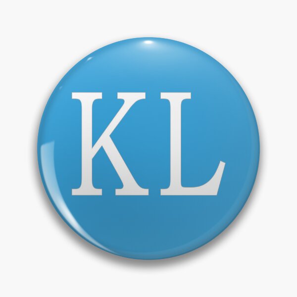 Item preview, KL Initials Monogram Elegant White Letters designed and sold by Jeallan Designs.