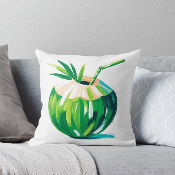 Item preview, Bebida de coco verde tropical con pajita designed and sold by BrightTide.