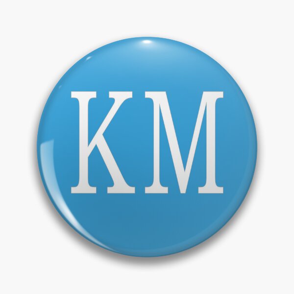 Item preview, KM Initials Monogram Elegant White Letters designed and sold by Jeallan Designs.