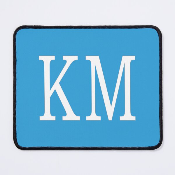 Item preview, KM Initials Monogram Elegant White Letters designed and sold by Jeallan Designs.