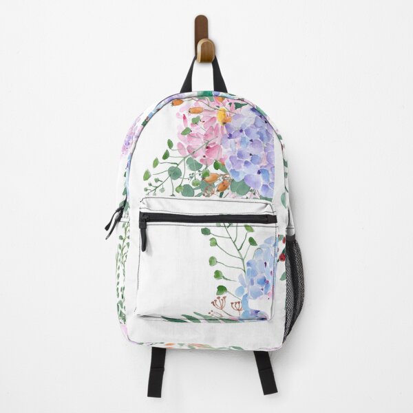 Item preview, botanical monogram alphabet B hydrangea flowers hand painted designed and sold by ColorandColor.
