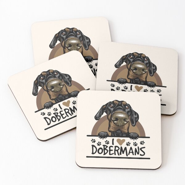 Item preview, Natural Ear Doberman - I Heart Dobermans designed and sold by Buzzworthy Threads.