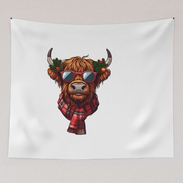 Item preview, Christmas Highland Cow - Perfect christmas gift  designed and sold by GalaxyGraffiti.