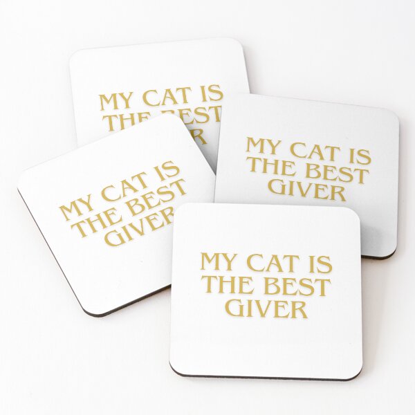 Item preview, My Cat Is The Best Giver Funny Cat White T-Shirts designed and sold by Deadliness45.