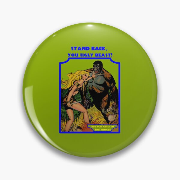 Item preview, Stand back, you ugly beast! - Retro jungle comic designed and sold by Alex Starcatcher.