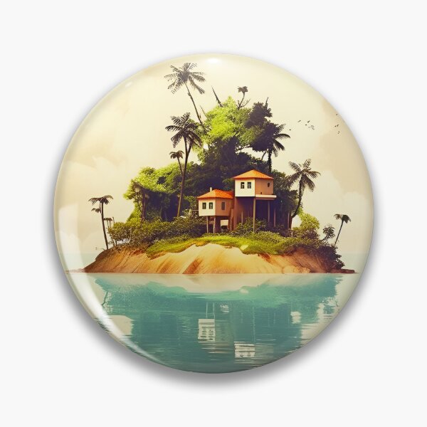 Item preview, Dream House On Tropical Jungle Island designed and sold by Bomba Visual.