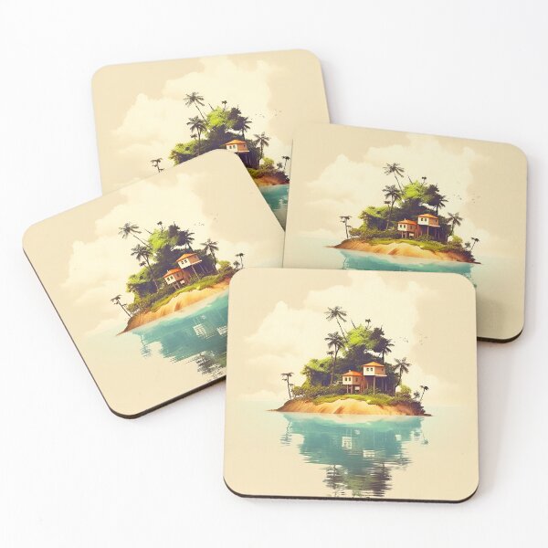 Item preview, Dream House On Tropical Jungle Island designed and sold by Bomba Visual.