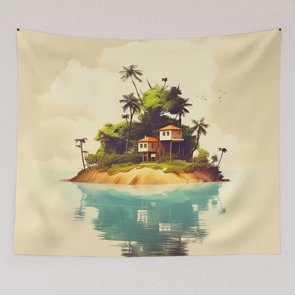Item preview, Dream House On Tropical Jungle Island designed and sold by Bomba Visual.