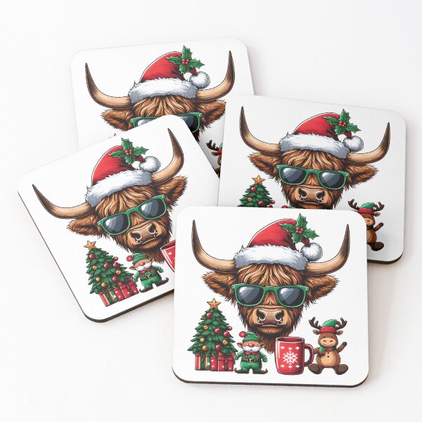 Item preview, Christmas Highland Cow - Perfect christmas gift  designed and sold by GalaxyGraffiti.