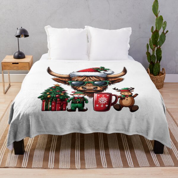 Item preview, Christmas Highland Cow - Perfect christmas gift designed and sold by GalaxyGraffiti.