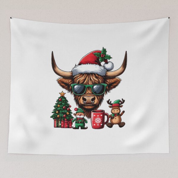 Item preview, Christmas Highland Cow - Perfect christmas gift  designed and sold by GalaxyGraffiti.