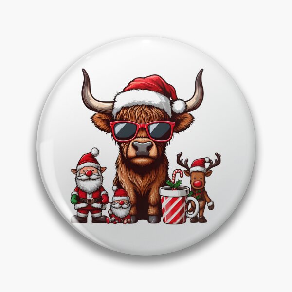 Item preview, Christmas Highland Cow - Perfect christmas gift  designed and sold by GalaxyGraffiti.