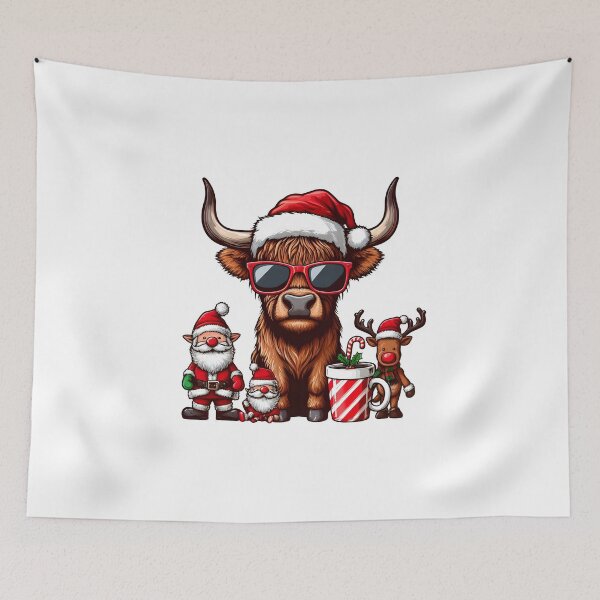Item preview, Christmas Highland Cow - Perfect christmas gift  designed and sold by GalaxyGraffiti.