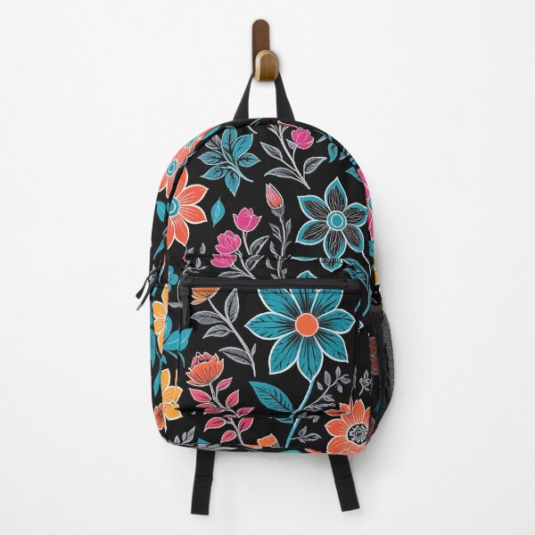 Item preview, Colorful Linoprint Floral Pattern  designed and sold by DesignDrifts.