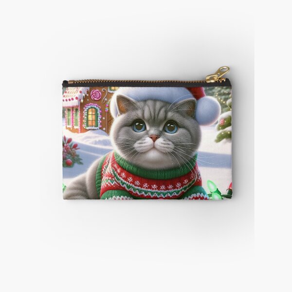 Item preview, Christmas British Shorthair Cat In A Winter Wonderland designed and sold by ZenEverAI.
