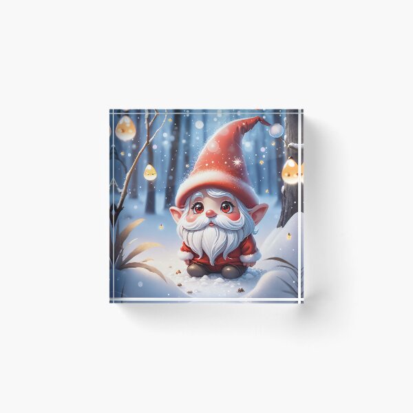 Item preview, Red winter gnome in the forest designed and sold by Biberwerke.
