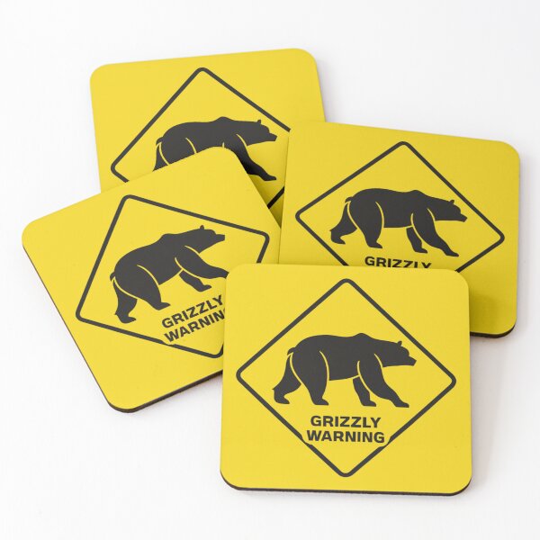 Item preview, Grizzly Bear Warning Road Sign designed and sold by FlexYourMind.