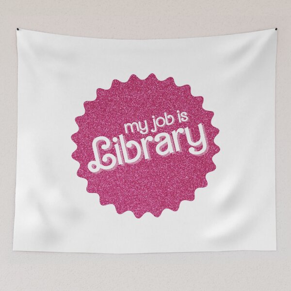 Item preview, My Job Is Library (Pink Sparkle) designed and sold by OscarAndOphelia.