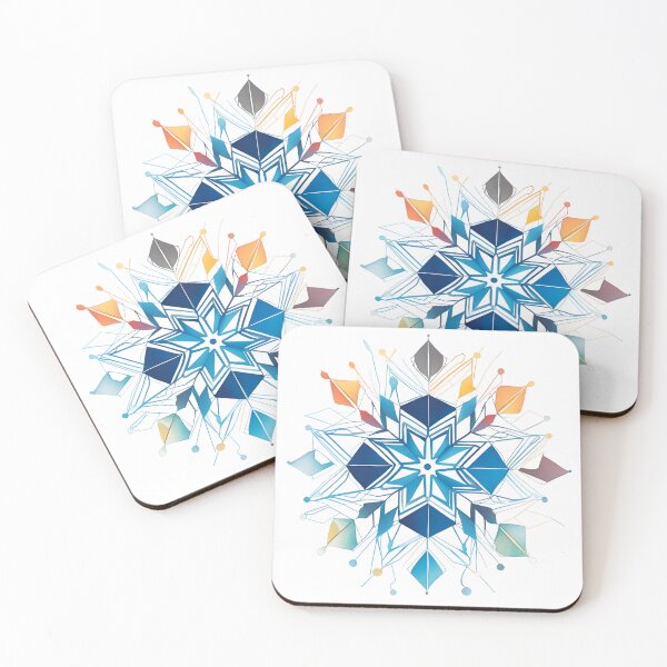 Item preview, Snowflake clorful watercolor style designed and sold by studiohorizon.