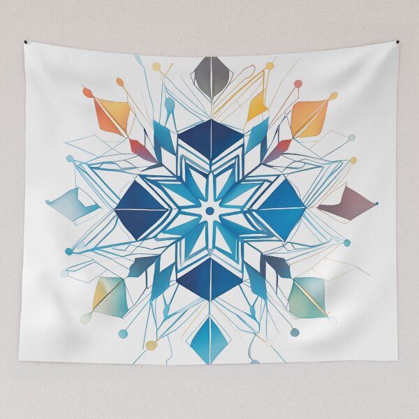 Item preview, Snowflake clorful watercolor style designed and sold by studiohorizon.