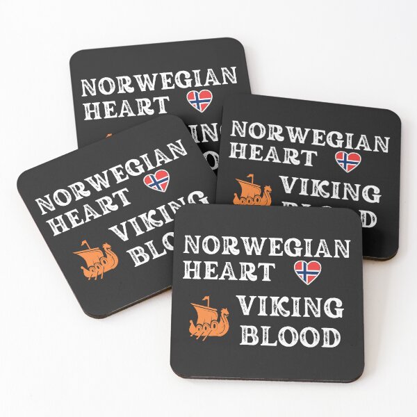 Item preview, Norwegian Heart Viking Blood. White text. Gift ideas for historical enthusiasts. designed and sold by LindaLG.