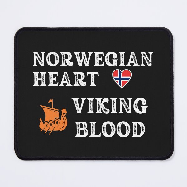 Item preview, Norwegian Heart Viking Blood. White text. Gift ideas for historical enthusiasts. designed and sold by LindaLG.