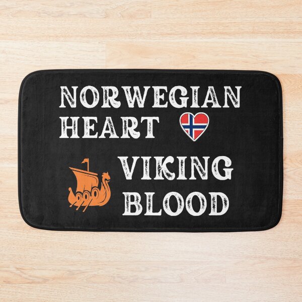 Item preview, Norwegian Heart Viking Blood. White text. Gift ideas for historical enthusiasts. designed and sold by LindaLG.